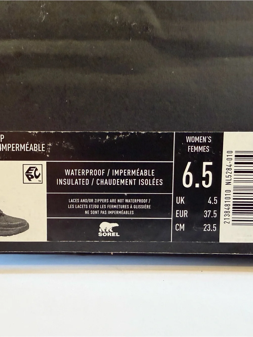New Sorel Women's Black Insulated Winter Boots size 6.5
